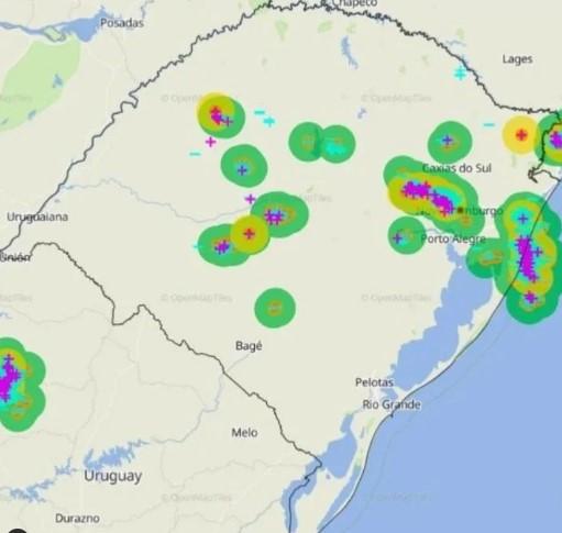 Alerta da Defesa Civil local sobre a chuva