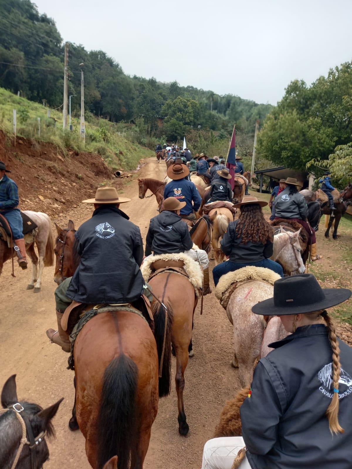 Cavalarianos de Estancia Velha na Cavalgada do Minuano