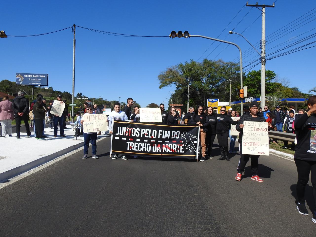 Moradores da região movimentaram a Manifestação pelo fim do Trecho da Morte