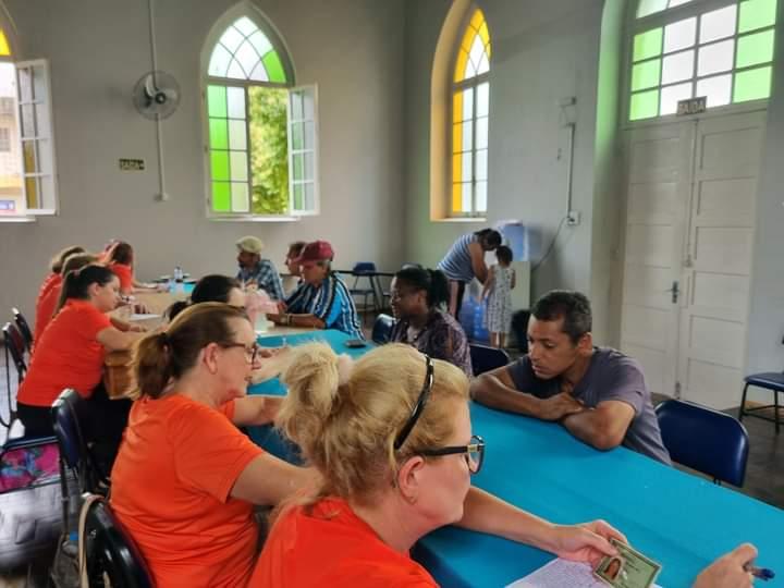 Cadastro das Famílias na Cáritas de Estância Velha