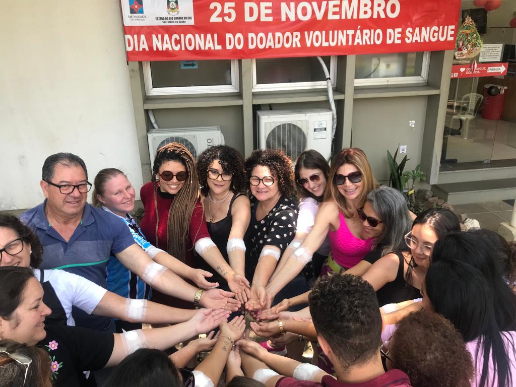 Voluntários aderem a ação de doação de sangue do posto Rincão Gaúcho