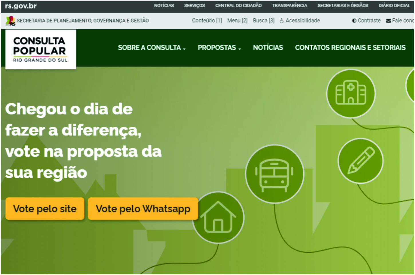 Votação para escolher áreas onde o Estado deverá investir recursos está em suas mãos