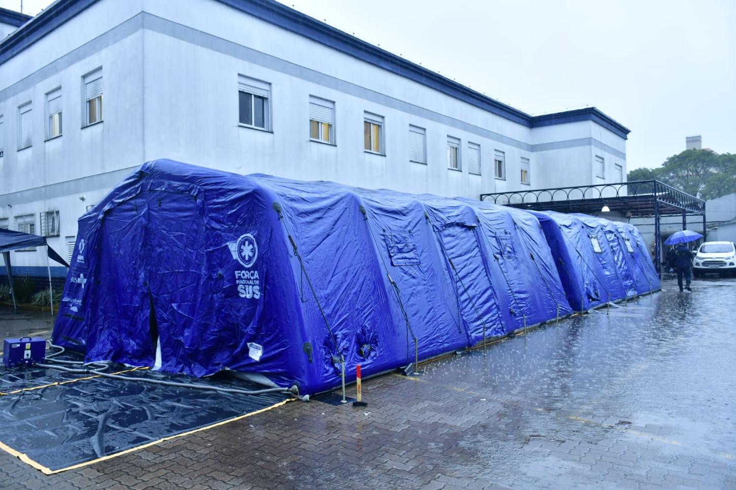 Hospital de Campanha está montado em Novo Hamburgo
