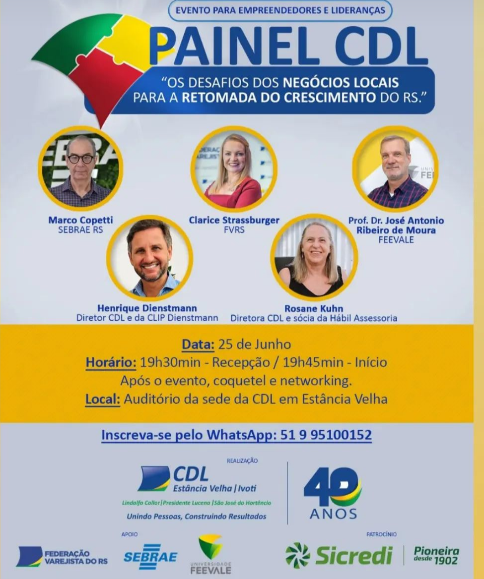 CDL realiza painel sobre economia gaúcha