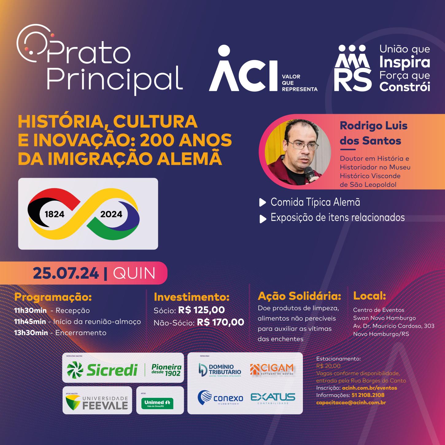 ACI celebra 200 anos da imigração alemã no Prato Principal