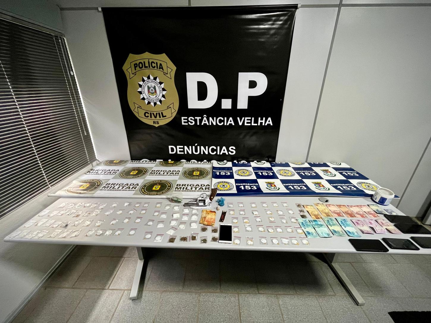 Operação integrada entre BM, PC e GM prende 4 e apreende drogas