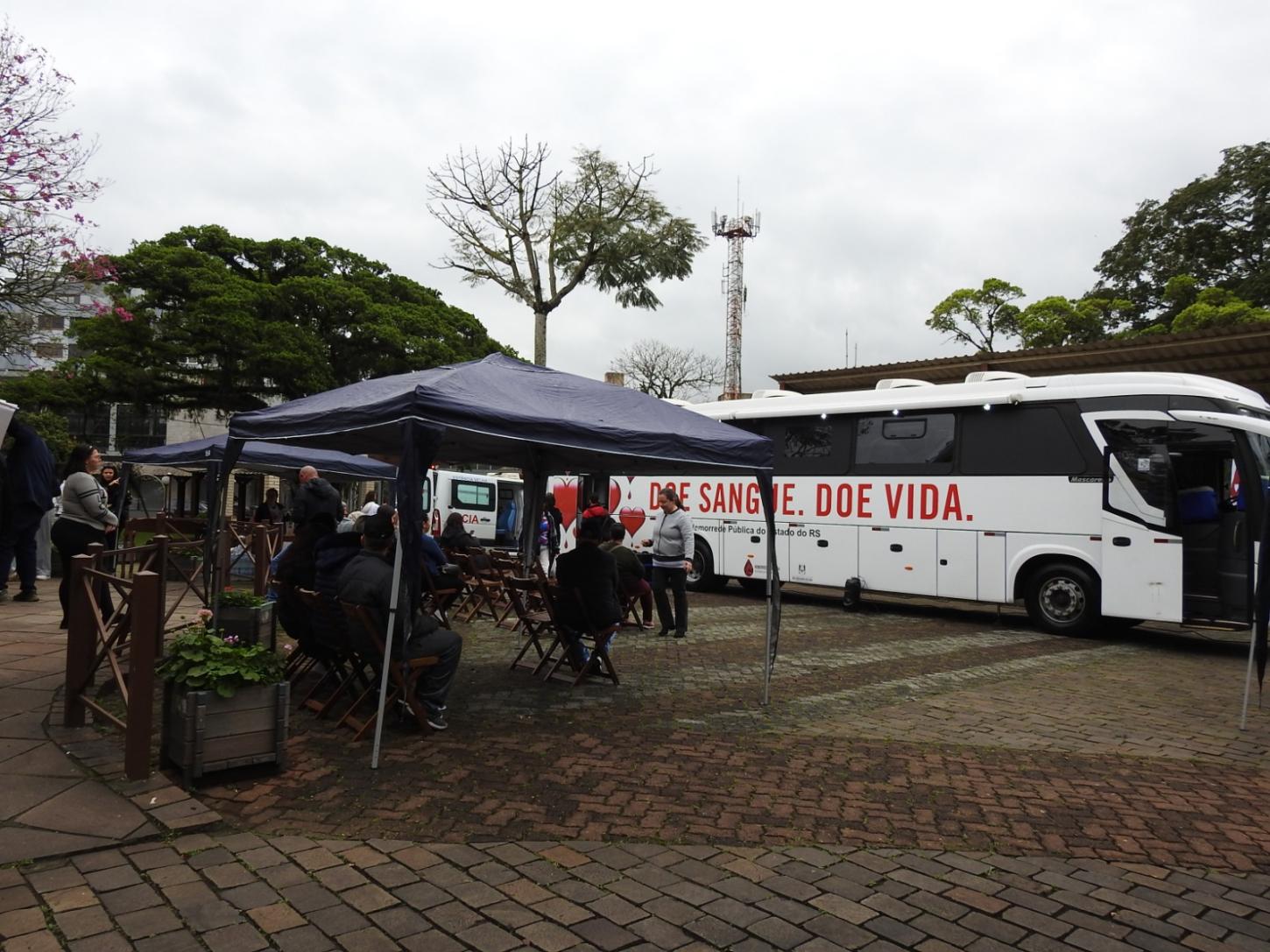Município superou meta de doações com ônibus do Hemocentro