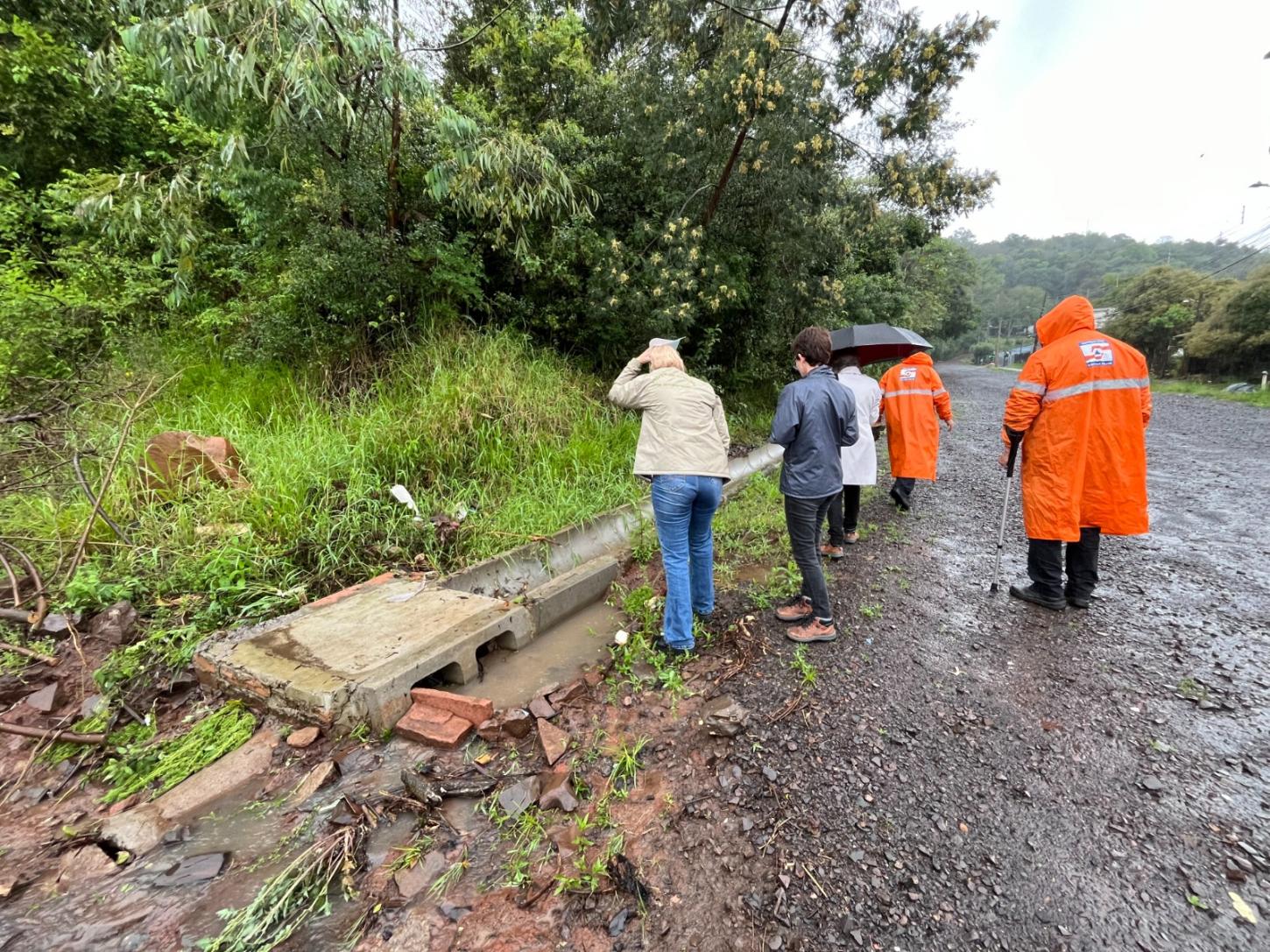 Estância Velha é vistoriada após chuva intensa