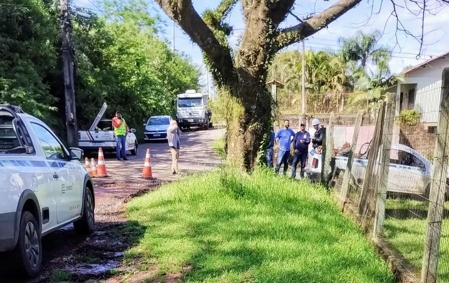 Equipes estão trabalhando novamente no bairro Rincão Gaúcho