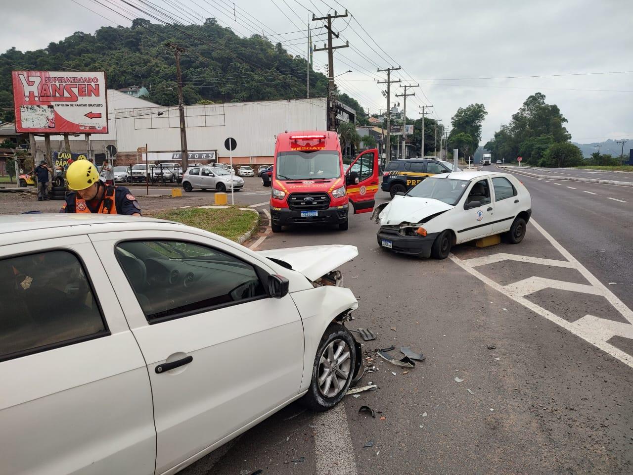 Acidente entre carros no Rincão Gaúcho deixa feridos