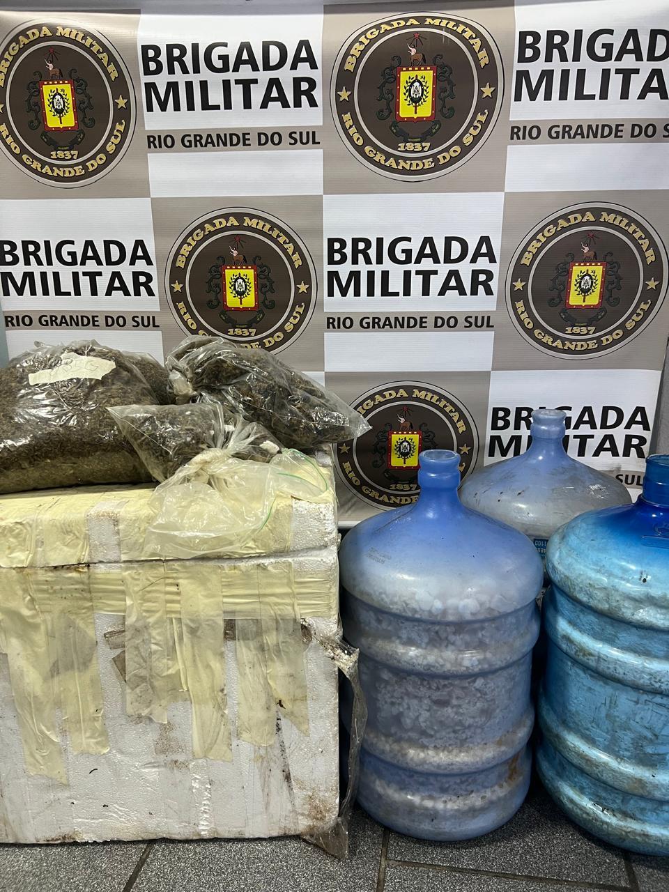 Brigada Militar apreende mais de 50 quilos de entorpecentes em Estância Velha