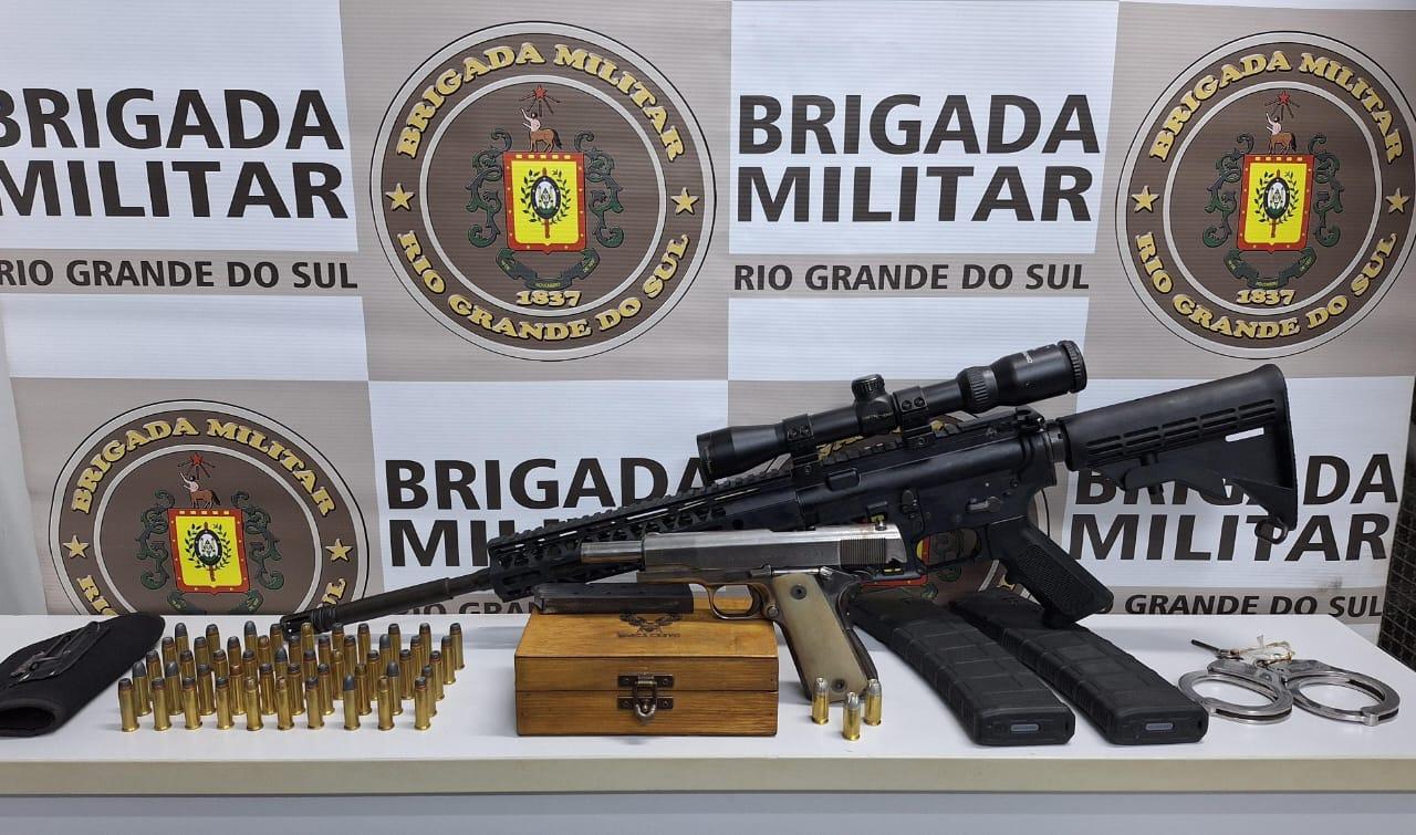 Brigada Militar realiza prisão por roubo a pedestre e porte ilegal de arma de fogo