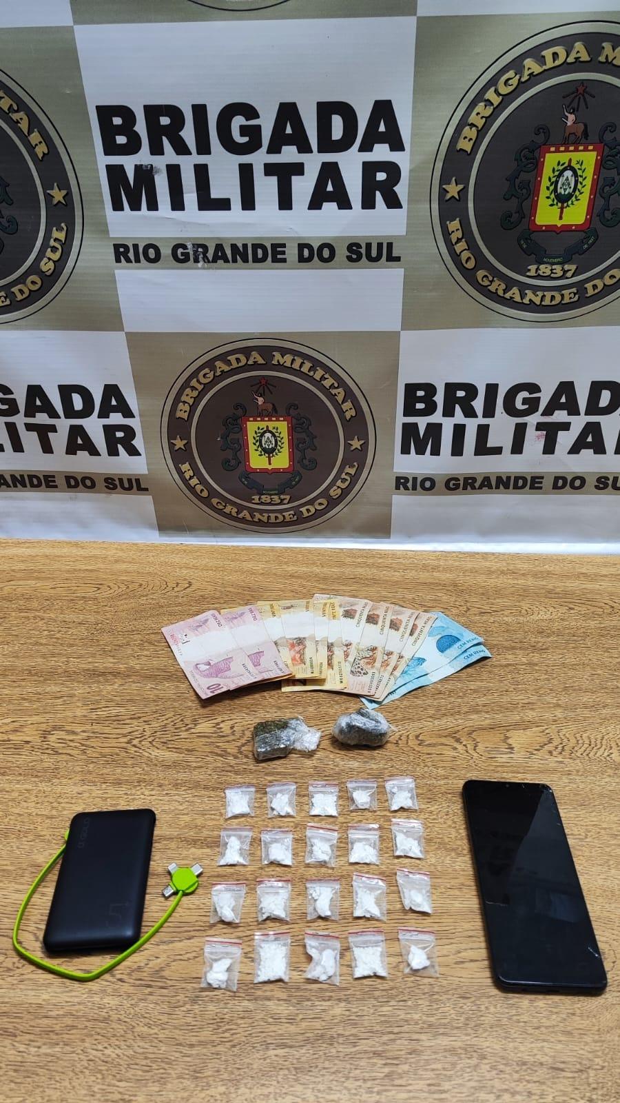 BRIGADA MILITAR REALIZA PRISÃO POR TRÁFICO DE ENTORPECENTES 