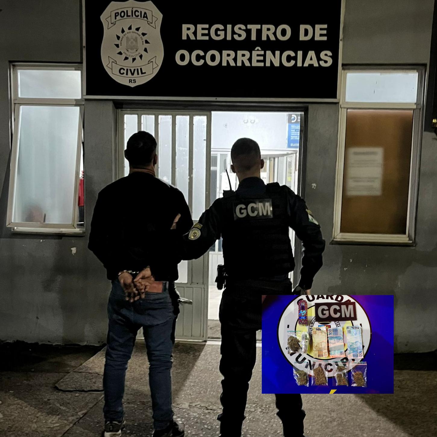 GCM PRENDE SUSPEITO DE 'TELE-ENTREGA' DE DROGAS NO BAIRRO RINCÃO DOS ILHÉUS
