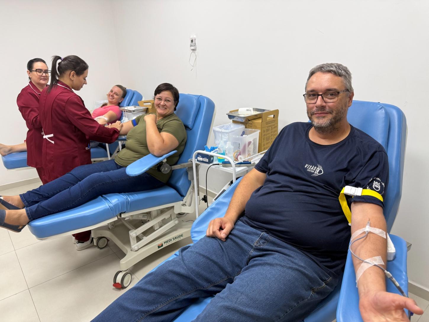 Doadores de Estância Velha mostram mobilização em mais uma etapa da coleta de sangue