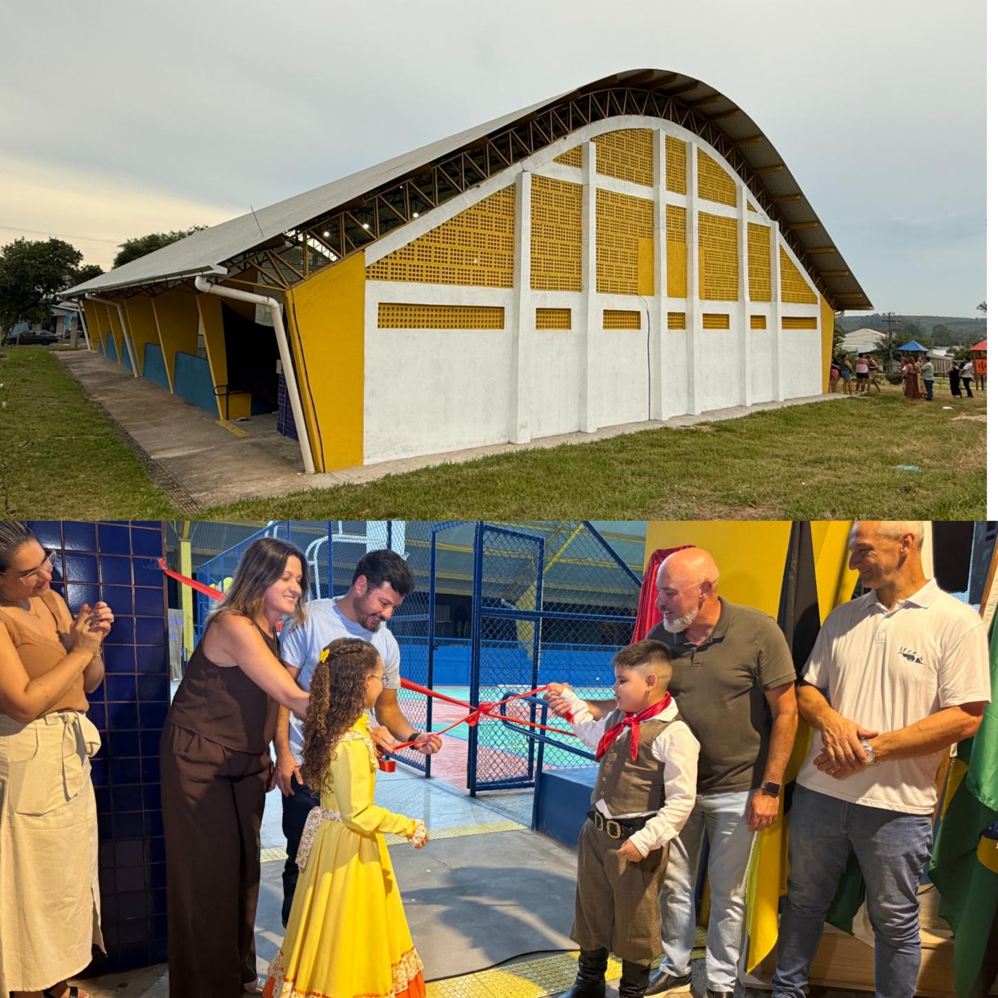 Estância Velha inaugura quadra poliesportiva da EMEF Presidente Kennedy