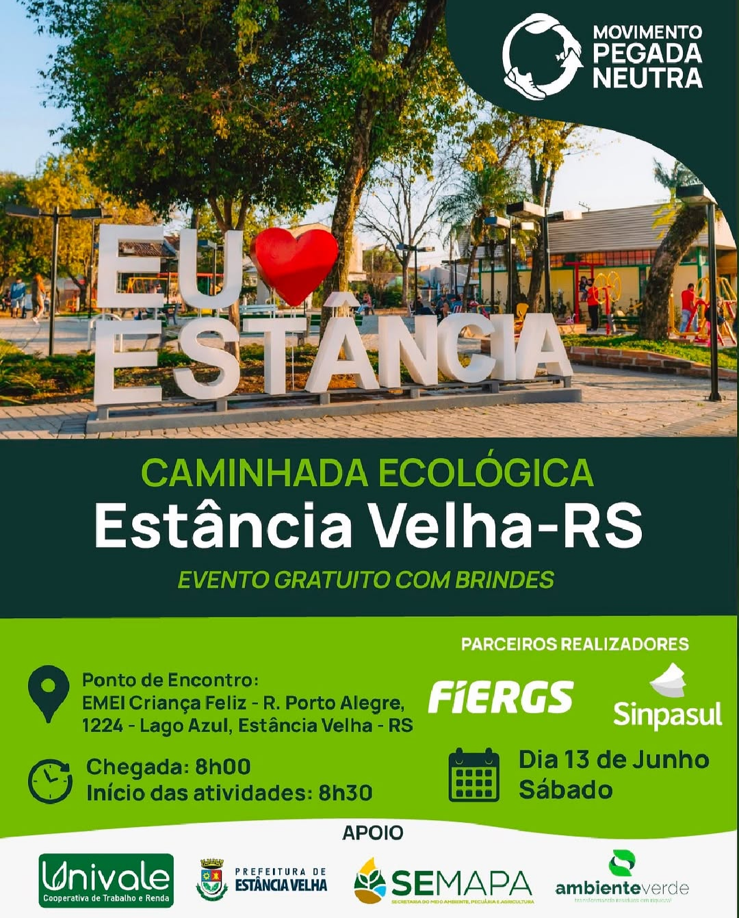 Plogging: Estância Velha une atividade física à preservação ambiental em ação especial neste sábado 