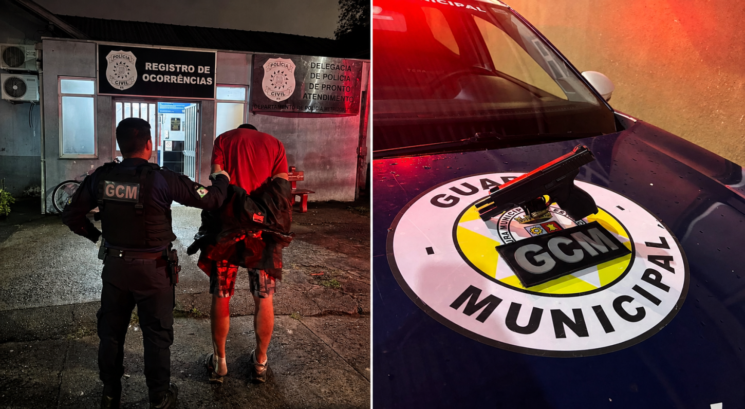 GCM DE ESTÂNCIA VELHA PRENDE SUSPEITO EM FLAGRANTE APÓS TENTATIVA DE ROUBO DE VEÍCULO