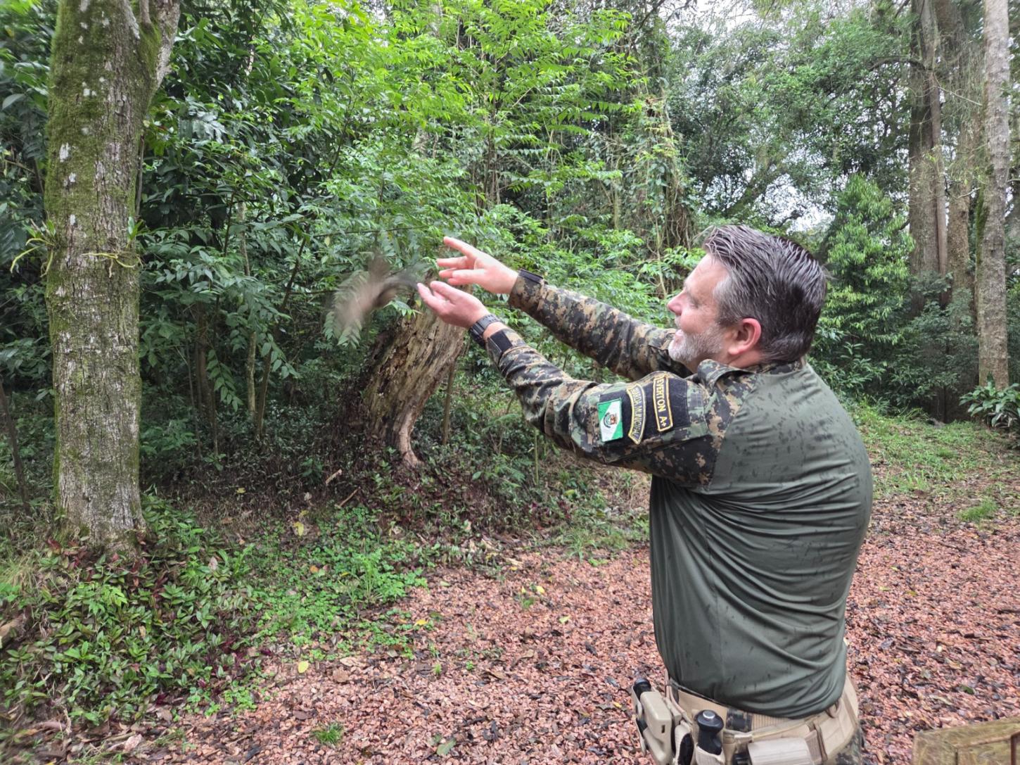 Trinca-ferro resgatado de cativeiro irregular é devolvido à natureza em Estância Velha