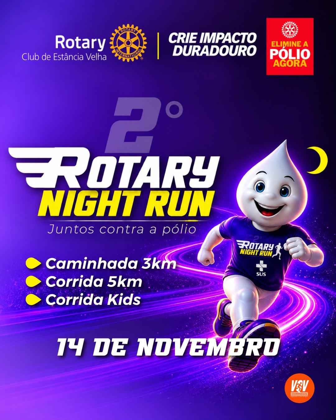 Rotary Club de Estância Velha realiza 2ª Night Run