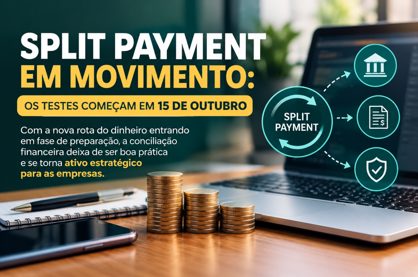 SPLIT PAYMENT EM MOVIMENTO: OS TESTES COMEÇAM EM 15 DE OUTUBRO