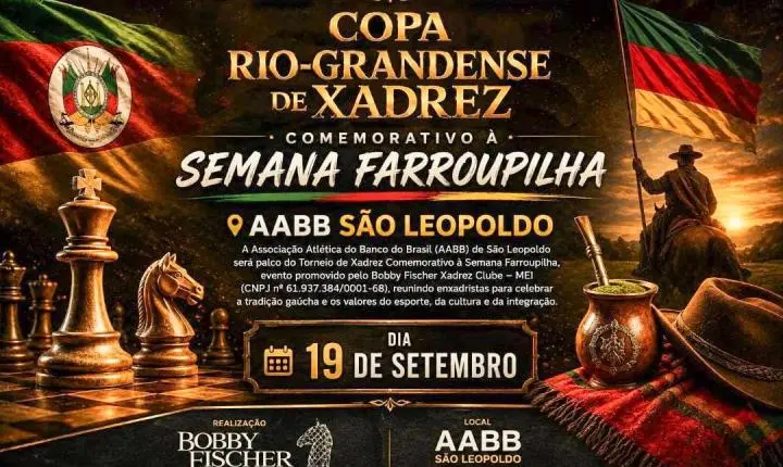 Enxadristas de Estância Velha se destacam na Copa Rio-grandense de Xadrez
