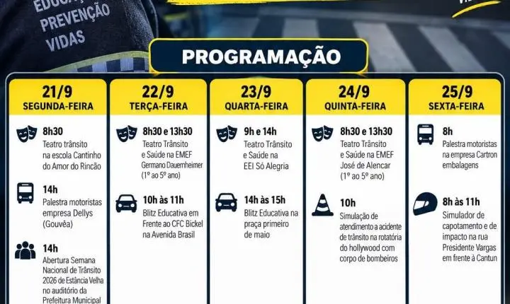 Estância Velha realiza a Semana Nacional do Trânsito