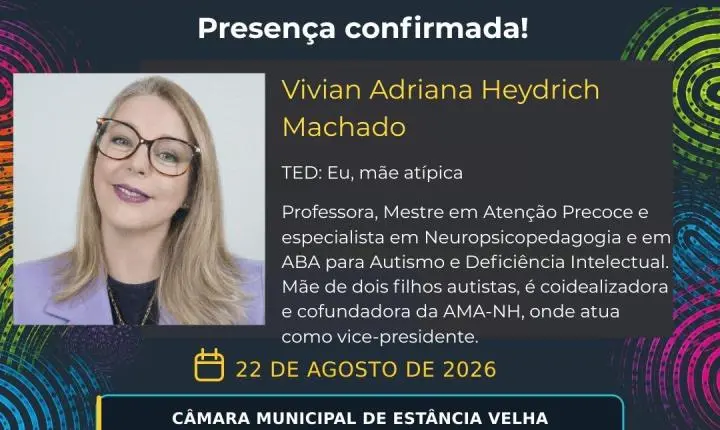 Estância Velha realiza neste sábado o 2º Fórum sobre Neurodiversidade