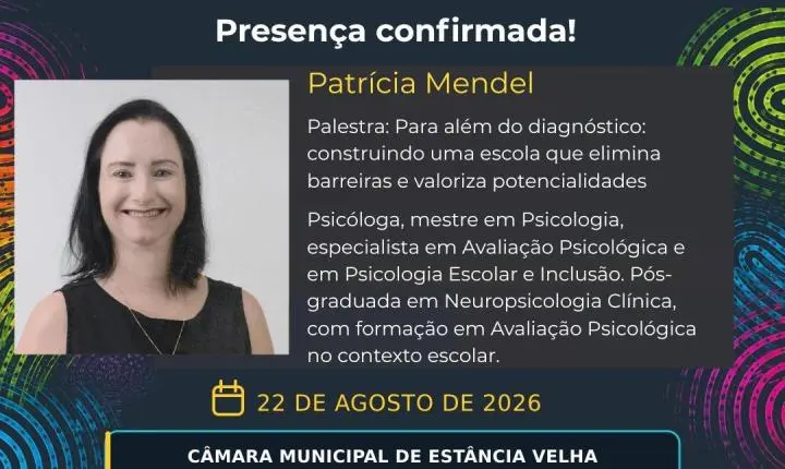 Estância Velha realiza neste sábado o 2º Fórum sobre Neurodiversidade