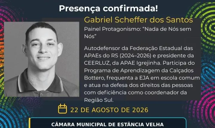 Estância Velha realiza neste sábado o 2º Fórum sobre Neurodiversidade
