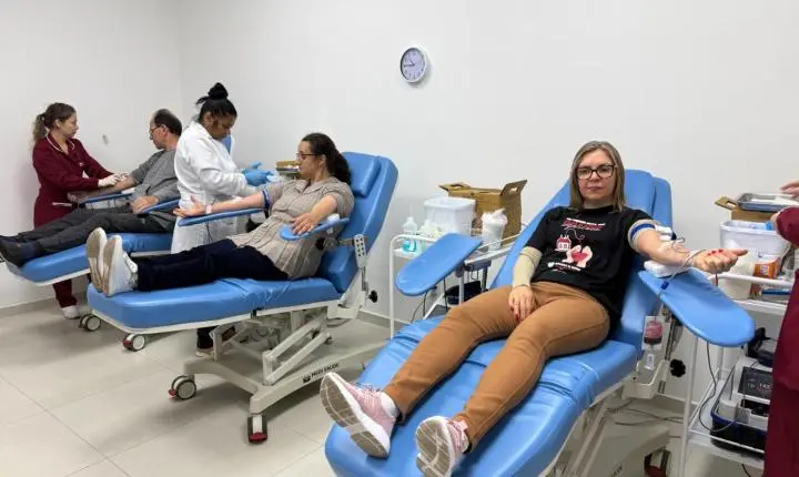 Mais de 60 pessoas participaram da doação de sangue nesta sexta