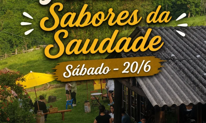 neste sábado tem a 3° Feirinha Sabores da Saudade com expositores do agronegócio familiar de Estância Velha