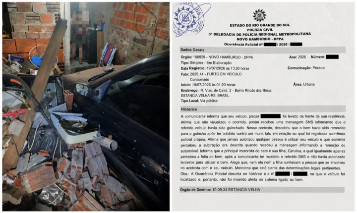 Nova versão para acidente que atingiu casa em Estância Velha 