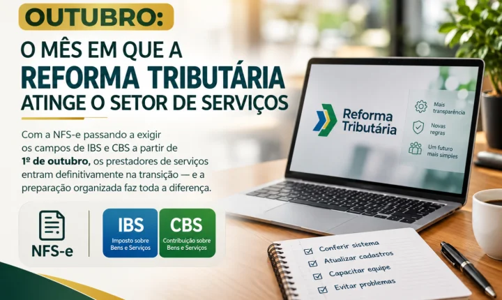 OUTUBRO: O MÊS EM QUE A REFORMA TRIBUTÁRIA ATINGE O SETOR DE SERVIÇOS
