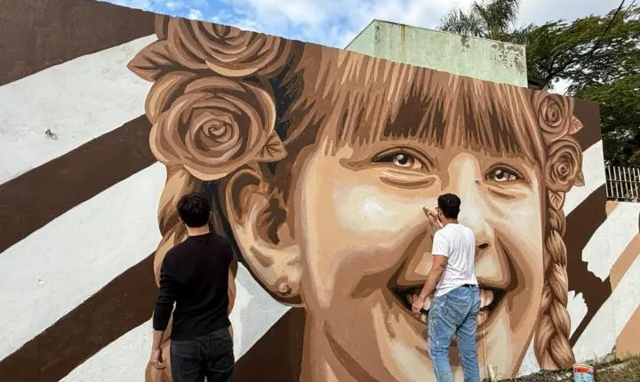 Primeiro mural cultural de Estância Velha produzido no PAC