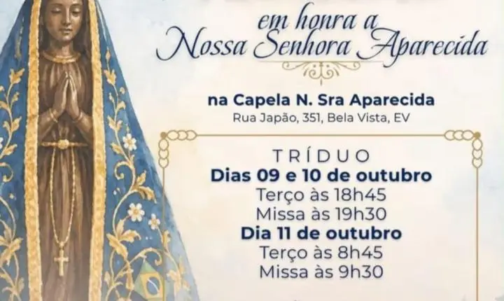 Procissão luminosa de Nossa Senhora Aparecida chega à 29ª edição em Estância Velha