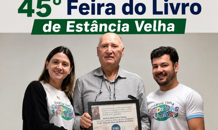 Raul Kruse é o patrono da 45ª Feira do Livro de Estância Velha 