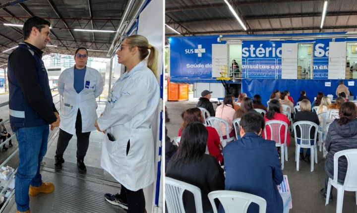 Representante do Ministério da Saúde visita Carreta de Saúde da Mulher em Estância Velha
